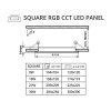 LED panel 24V 27W RGBCCT ČERNÝ čtverec 24HB27
