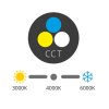 Černý přisazený LED panel CCT LADA 2 25W kulatý LED-CSL-CCT/25W/CR