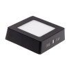 Černý stropní LED panel 6W BPS6 přisazený čtverec 120x120cm