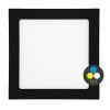 Černý VESTAVNÝ LED panel RAFA 8W čtverec 22,5x22,5cm CCT IP44/20 LED-WSQ-CCT/18W/CR