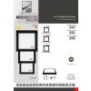 Černý LED panel na strop RAFA2 12W CCT 17x17cm přisazený čtverec LED-CSQ-CCT/12W/CR