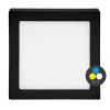 Černý LED panel na strop RAFA2 18W CCT 22,5x22,5cm přisazený čtverec LED-CSQ-CCT/18W/CR